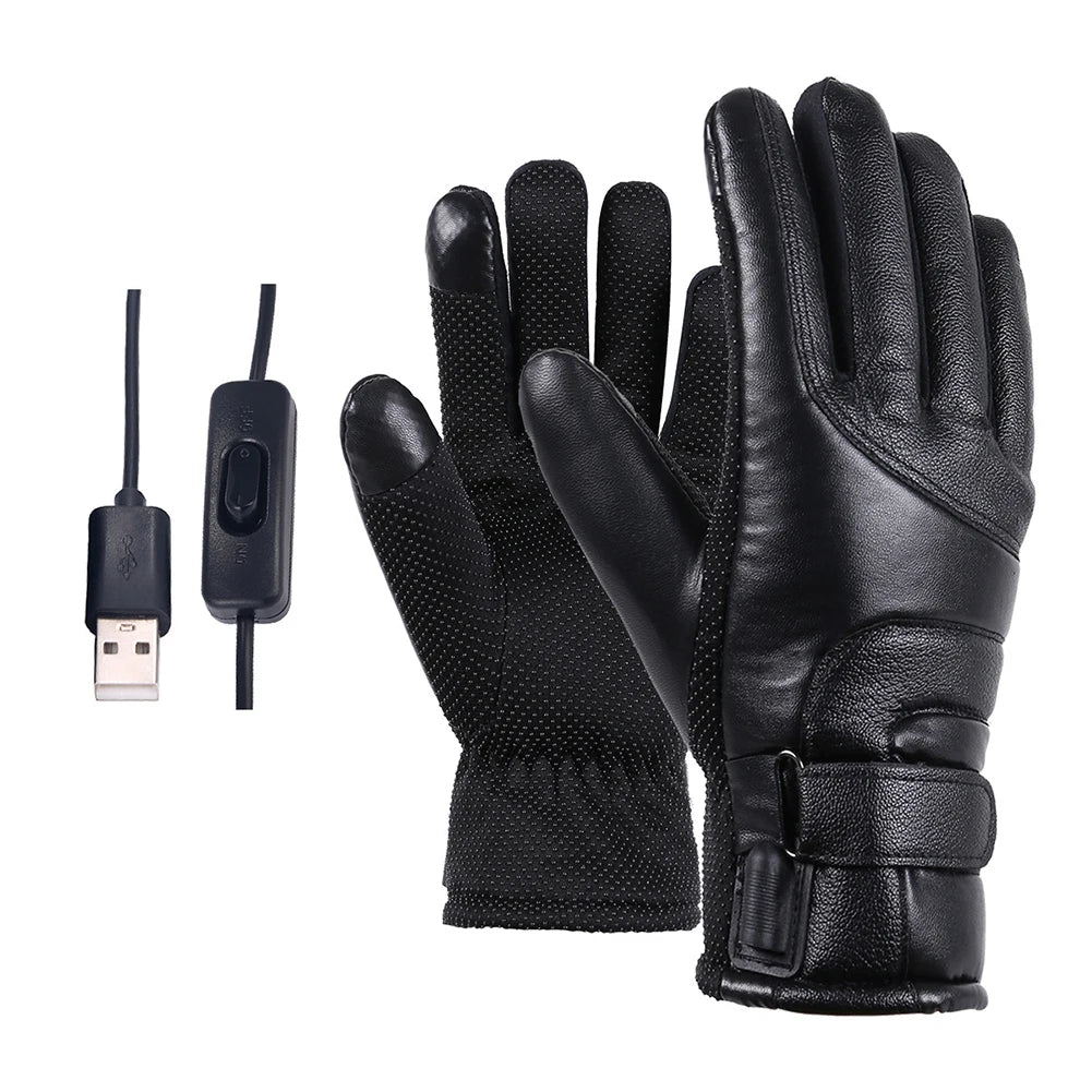 Electric Heating Gloves Men Women USB plug-in Winter Skiing Snowboarding Can Touch Screen Snow Gloves Without battery