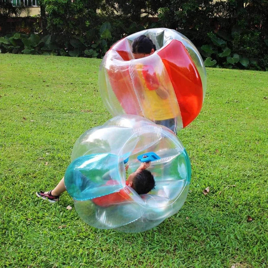 2 Pack Inflatable Sumo Balls for and Adults 3ft/0.90m Bumper Balls for Outdoor Summer Fun Interactive Human Hamster Ball Play E