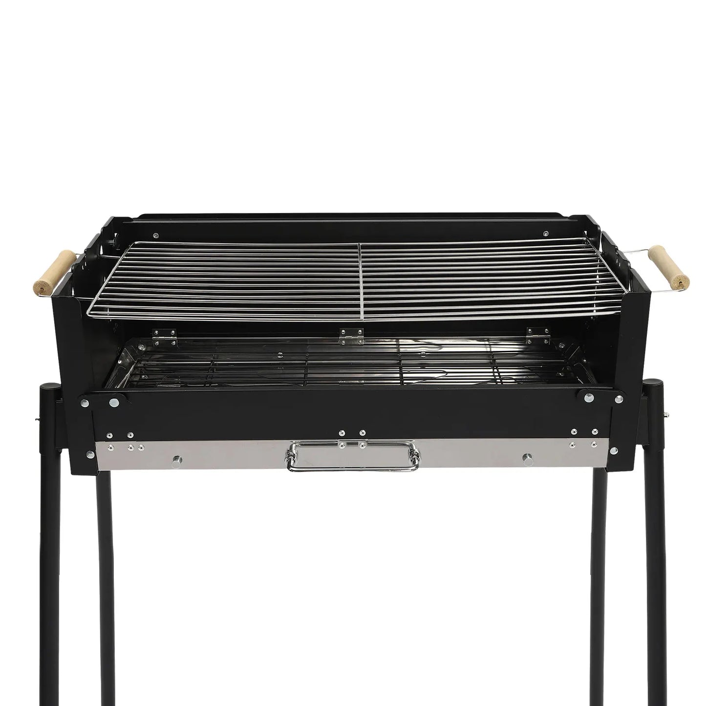 Barbecue Charcoal Grill Stainless Steel Folding Portable BBQ Tool Kits for Outdoor Cooking Camping or Any Outdoor Event