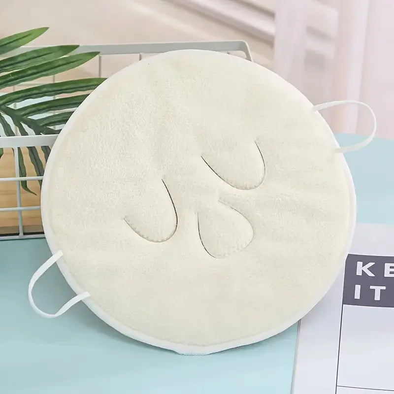 5 piece reusable cold and hot compress facial towel facial mask | Thickened steam SPA facial towel with eye holes, no fragrance, no electricity, moisturizing and deep cleaning, suitable for sensitive skin.