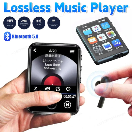 MP3 MP4 Player Bluetooth-5.0 Lossless Music Player 1.8/2.4 Inch Screen Support FM Radio Recording EBook HiFi MP4 Student Walkman