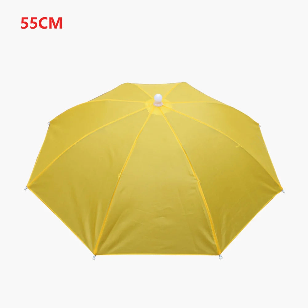 Outdoor Foldable Head Umbrella Hat Headwear Sun Cap Rainproof Anti-Sun Fishing Golf Cycling Hiking Camping Shade Umbrella Hat