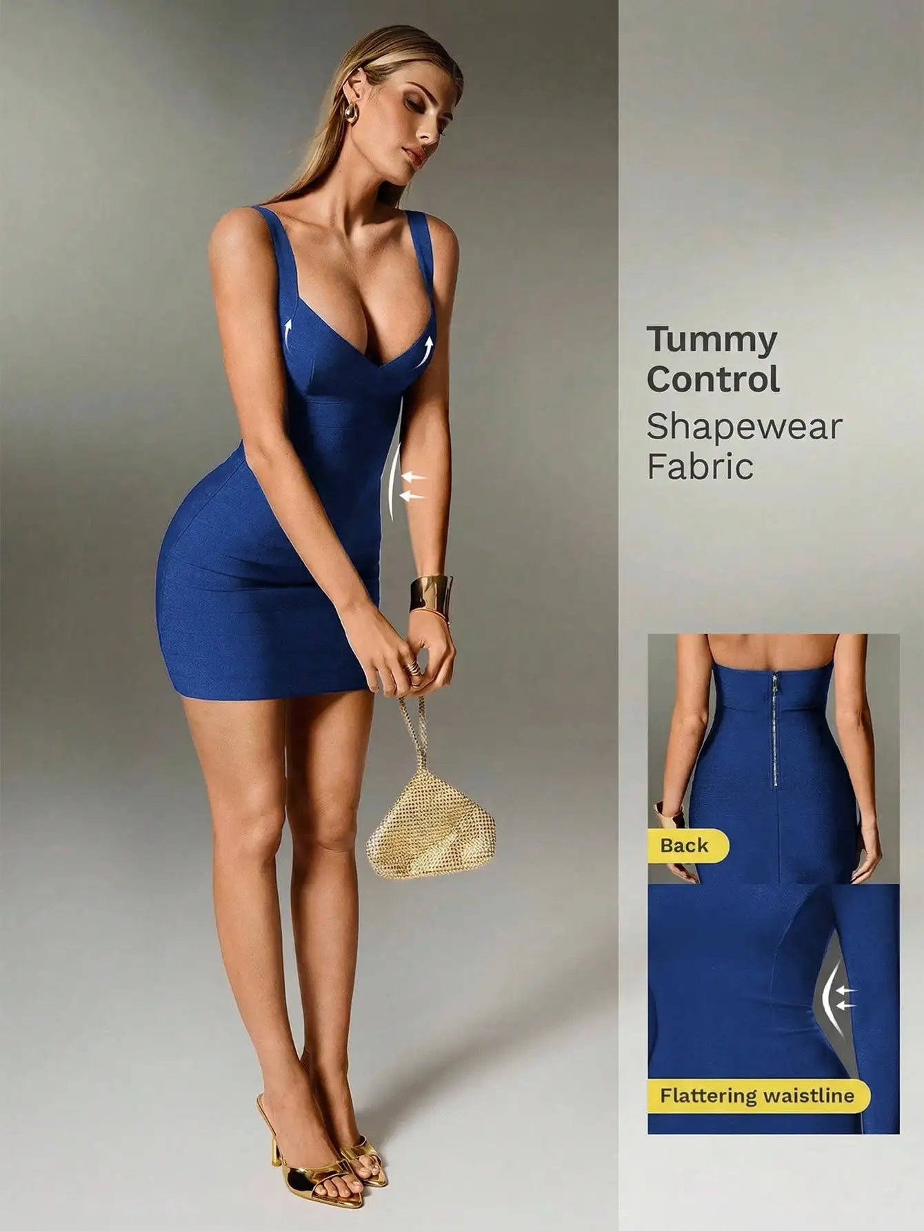Stunning Red Bandage Style Mini Dress With Spaghetti Straps, Sleeveless Bodycon Fit For Festive Occasions
