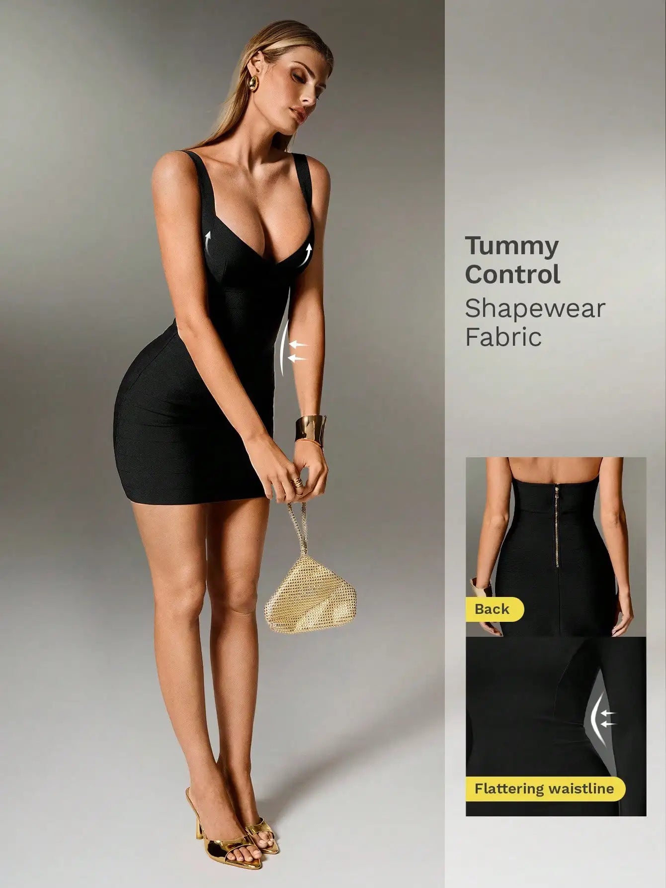 Stunning Red Bandage Style Mini Dress With Spaghetti Straps, Sleeveless Bodycon Fit For Festive Occasions