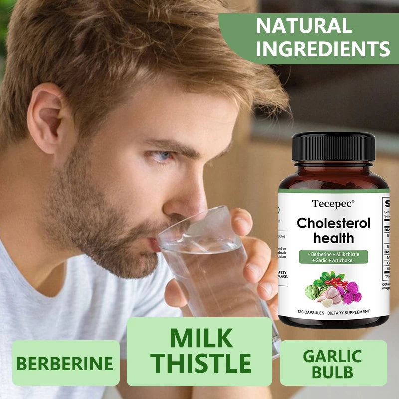 Cholesterol Support Supplement - Contains berberine, artichoke to support healthy cholesterol levels and natural heart health