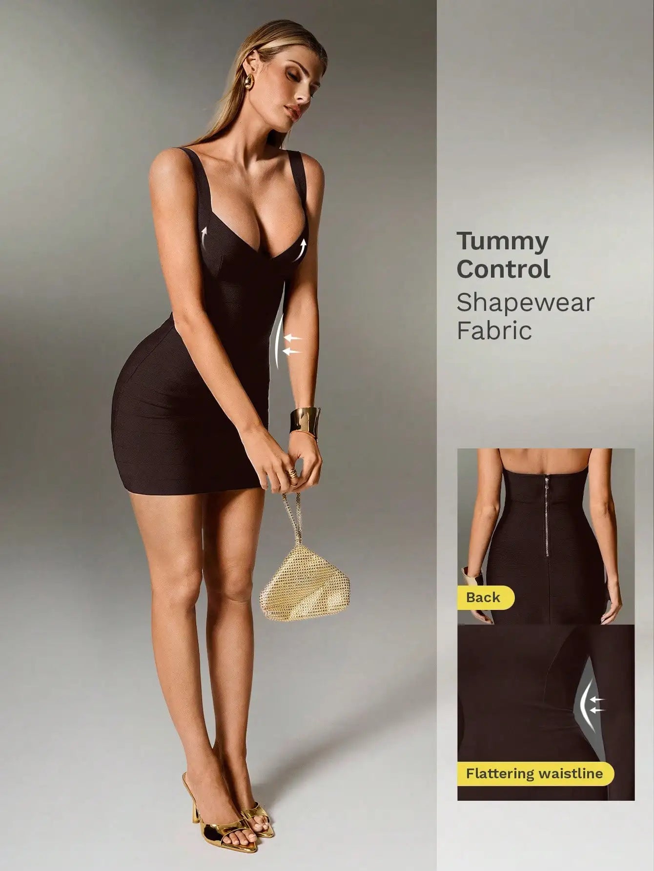 Stunning Red Bandage Style Mini Dress With Spaghetti Straps, Sleeveless Bodycon Fit For Festive Occasions