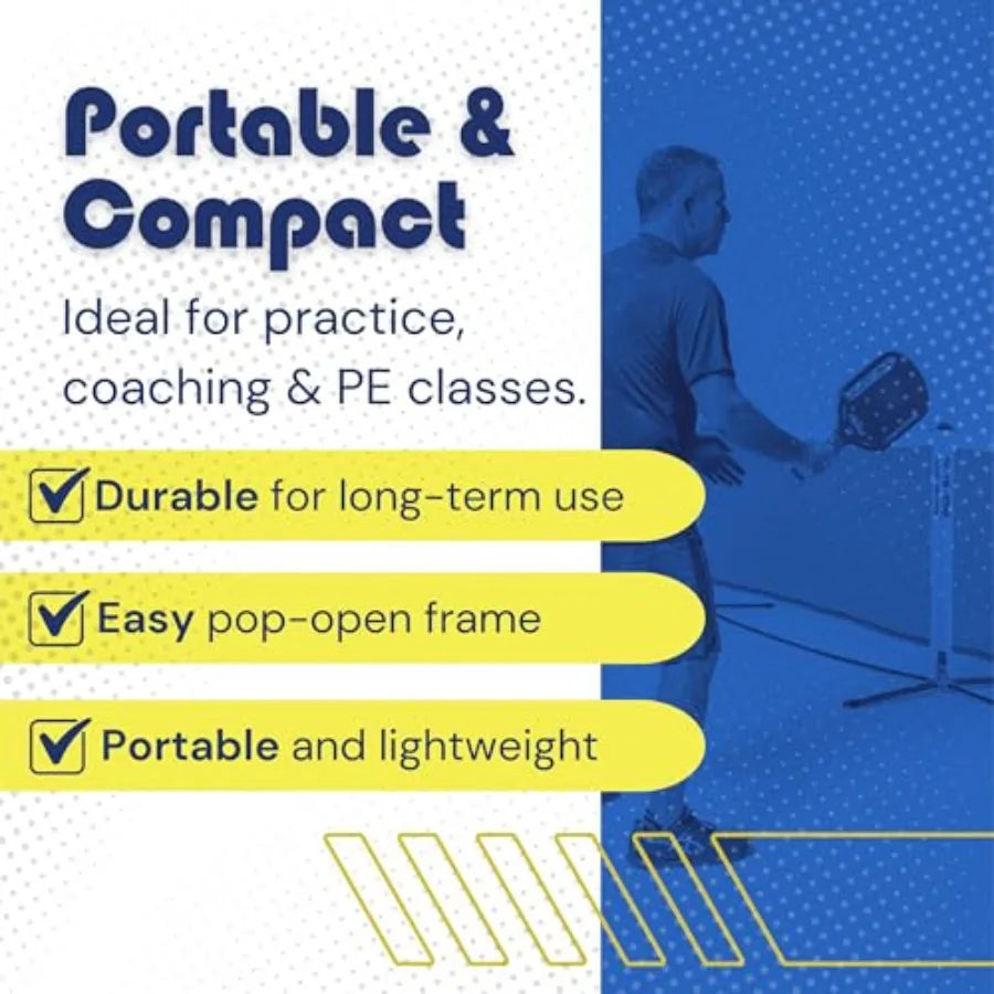 Pickleball Hopper with Wheels Portable Ball Caddy Pickleball Basket Holds 110 Balls Durable Polyester Red Lightweight Easy to T