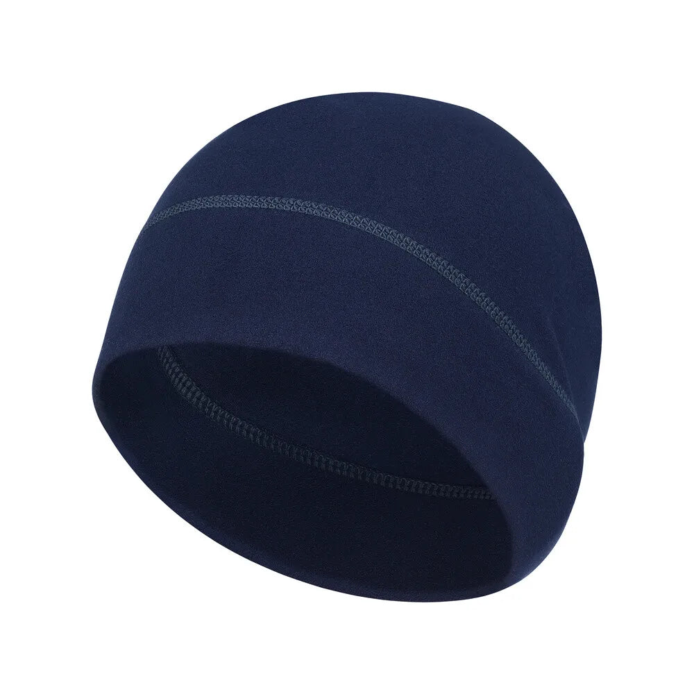 Winter Thermal Warm Skull Cap Windproof Fleece Hat Ski Running Cycling Beanie Hat for Men Women Helmet Liner Running Beanie Hat