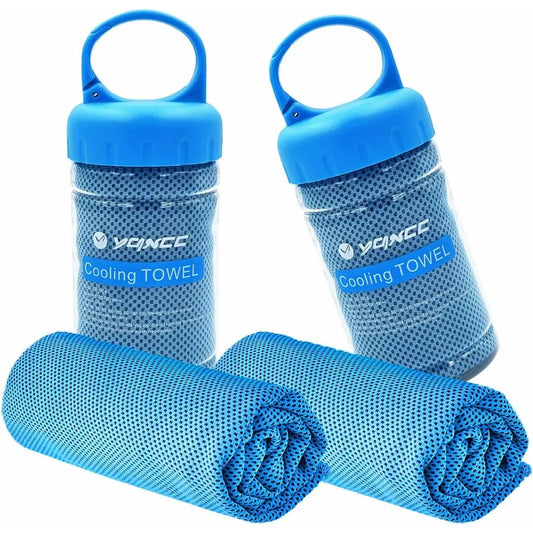 Dual Cooling Towels Set, 47x12, Breathable Microfiber, Ideal for Exercise, Yoga, Outdoors, and More