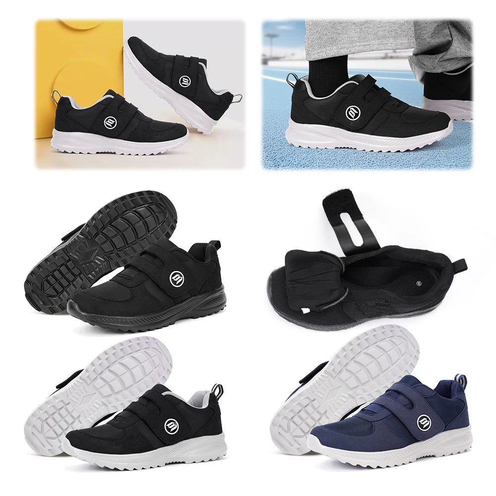 Diabetic Shoes Lightweight Edema Sneakers with Adjustable Closure Hook and Loop Sneakers Non-Slip for Swollen Feet