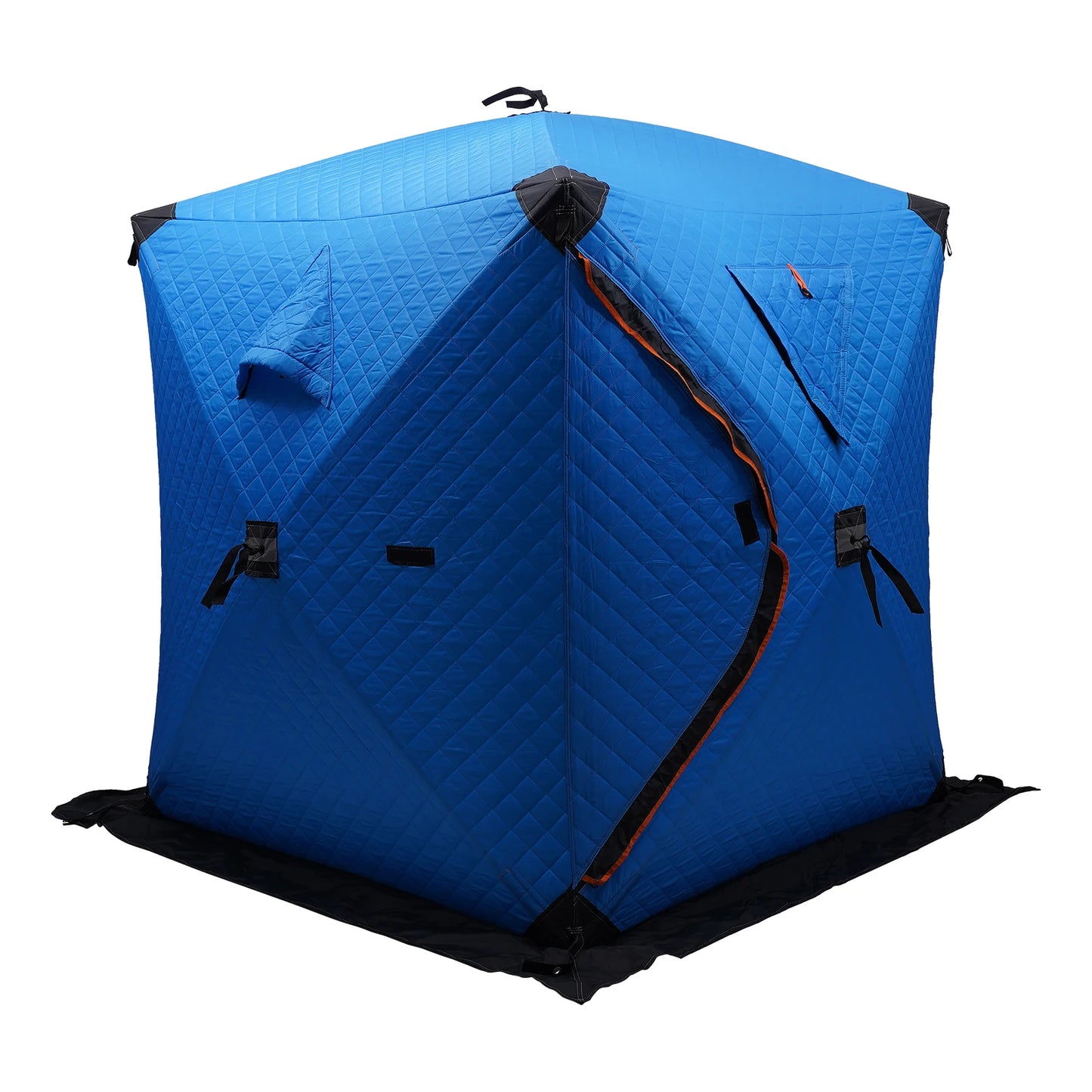 Ice Fishing Insulated Tent, 1-2 Person Shelter, Portable Thermal Tent with Built-In Storage, Warm & Windproof Camping Tent