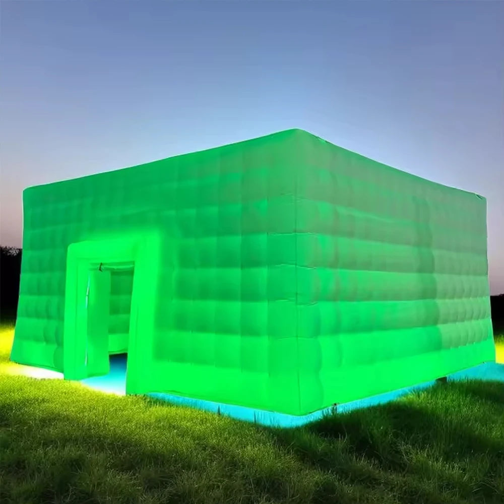 26FT Large LED Inflatable Air Club Tent House with Blower Inflatable Lighting Nightclub Tent For Party Event Rental Business