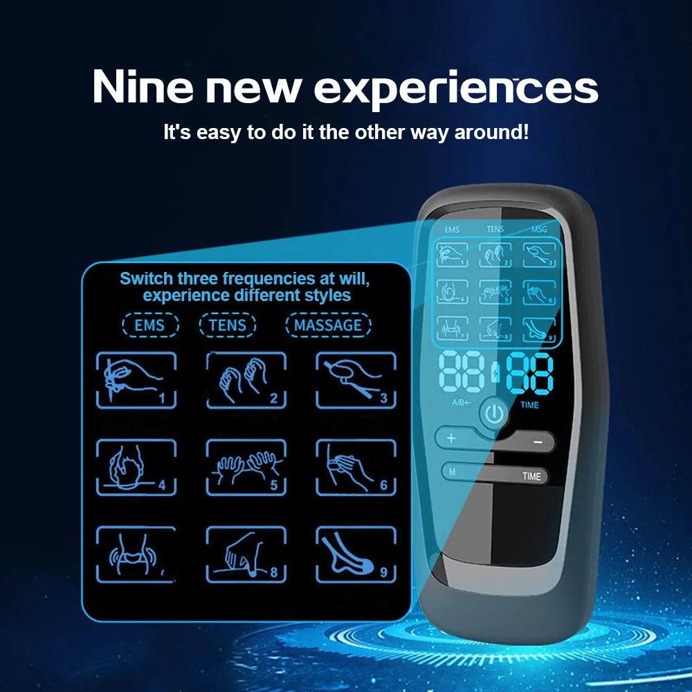 Upgrade Electric Pulse Massager Tens Unit Muscle Stimulator Therapy Pain Relief