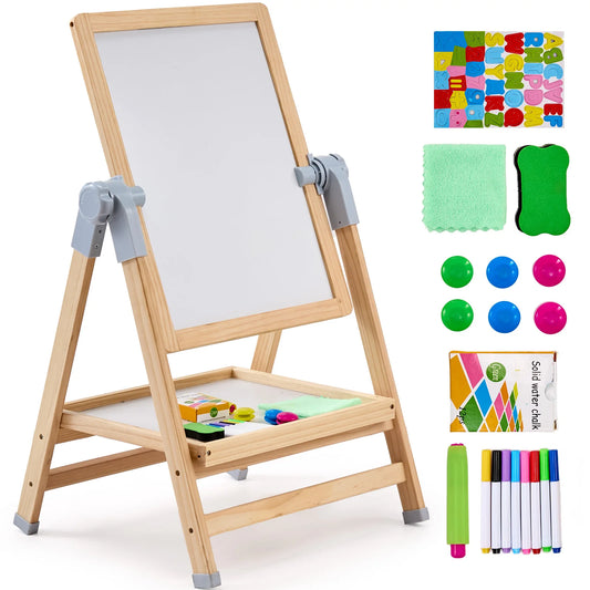SucceBuy Standing Magnetic Drawing Board WordPad Art Easel with Painting Accessories Children Educational Toys for Kids Boy Girl
