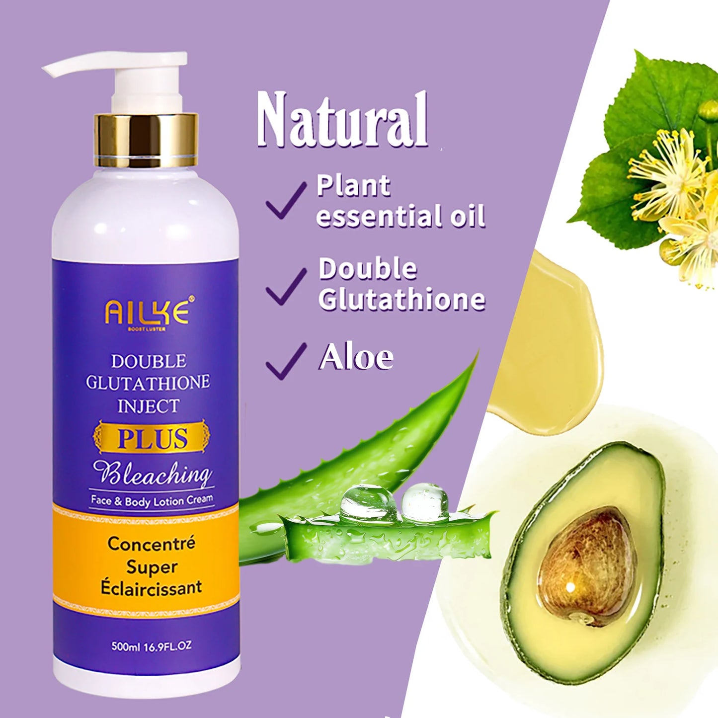 AILKE Body Milk For Brightening And Clearing Uneven Skin Tone, Moisturizes, Remove Black Spots, Whitening, For All Skin Types