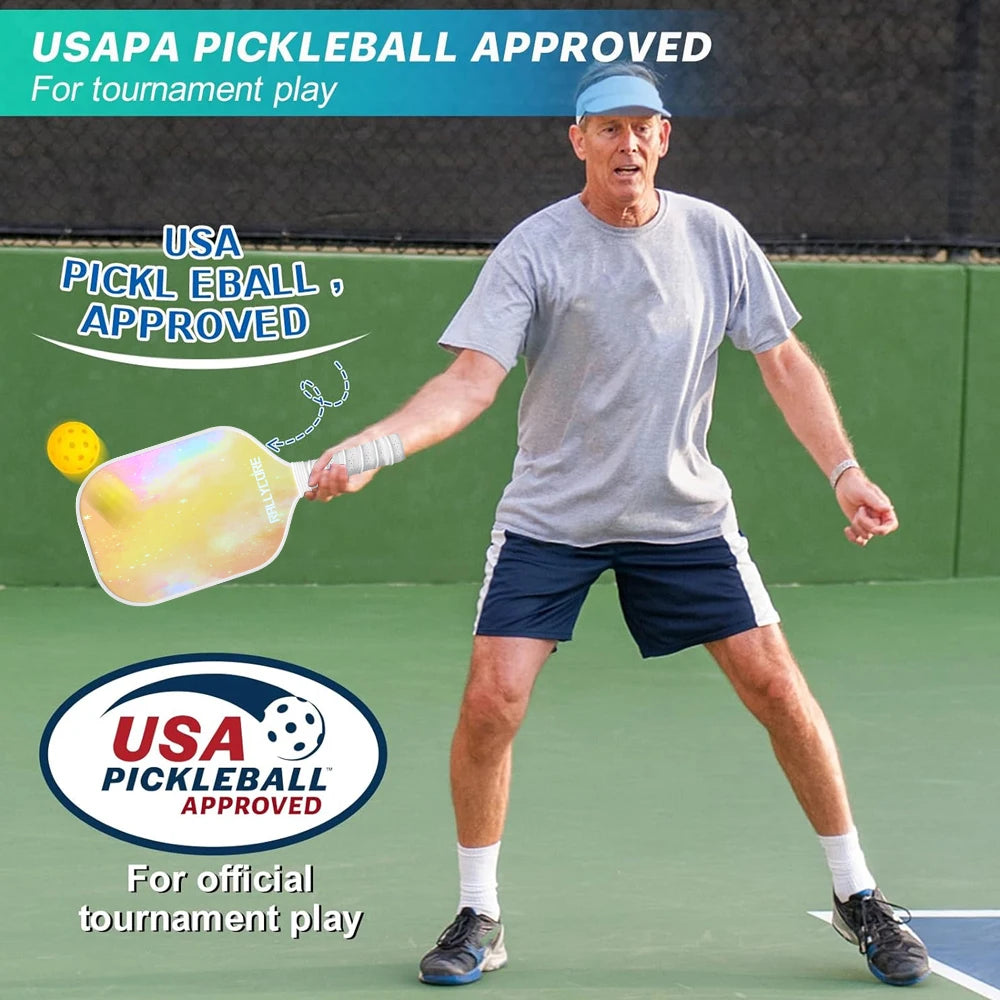 Pickleball Paddles Set of 2 with 4 Balls  Carry Bag  Premium Honeycomb Core Paddles for Indoor  Outdoor Play for Adults andYouth