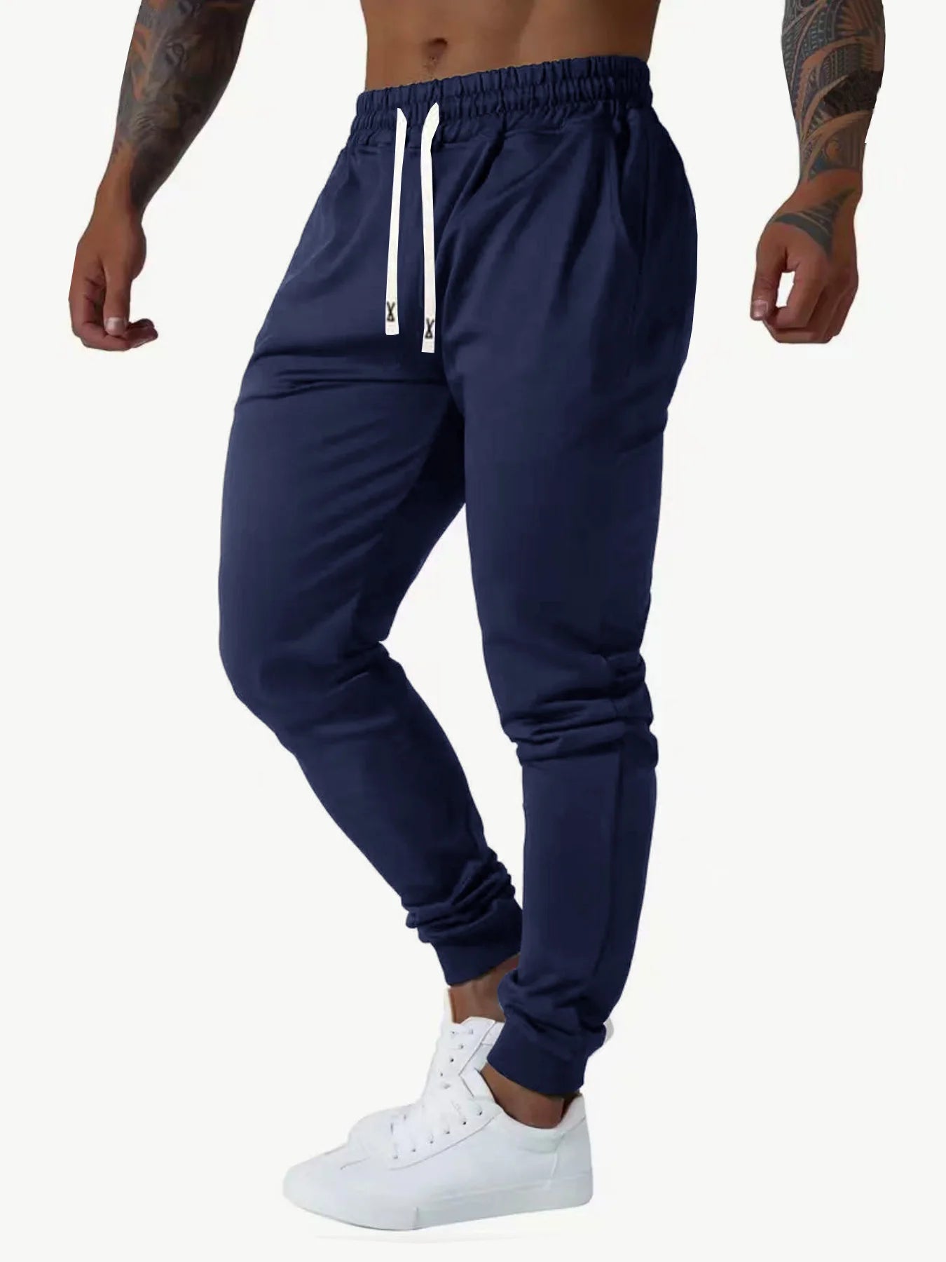 Men's 4-piece set cuffed sports casual pants, comfortable fabric, suitable for outdoor sports, shopping, and travel