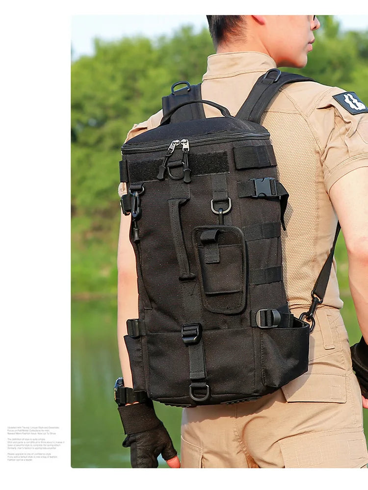 Multifunctional Fishing Backpack for Men Large Capacity Rod Storage Shoulder Bag Outdoor Sports Fish Equipment Storage Pack 2028