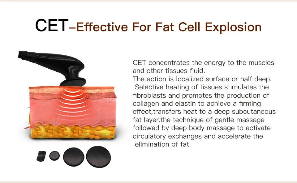 Portable 448k INDIBA CET RET RF Physical Therapy Relieve Pain Deep Warm 12CM  Lose Weight  Lifts Firming Skin Slimming Shapping