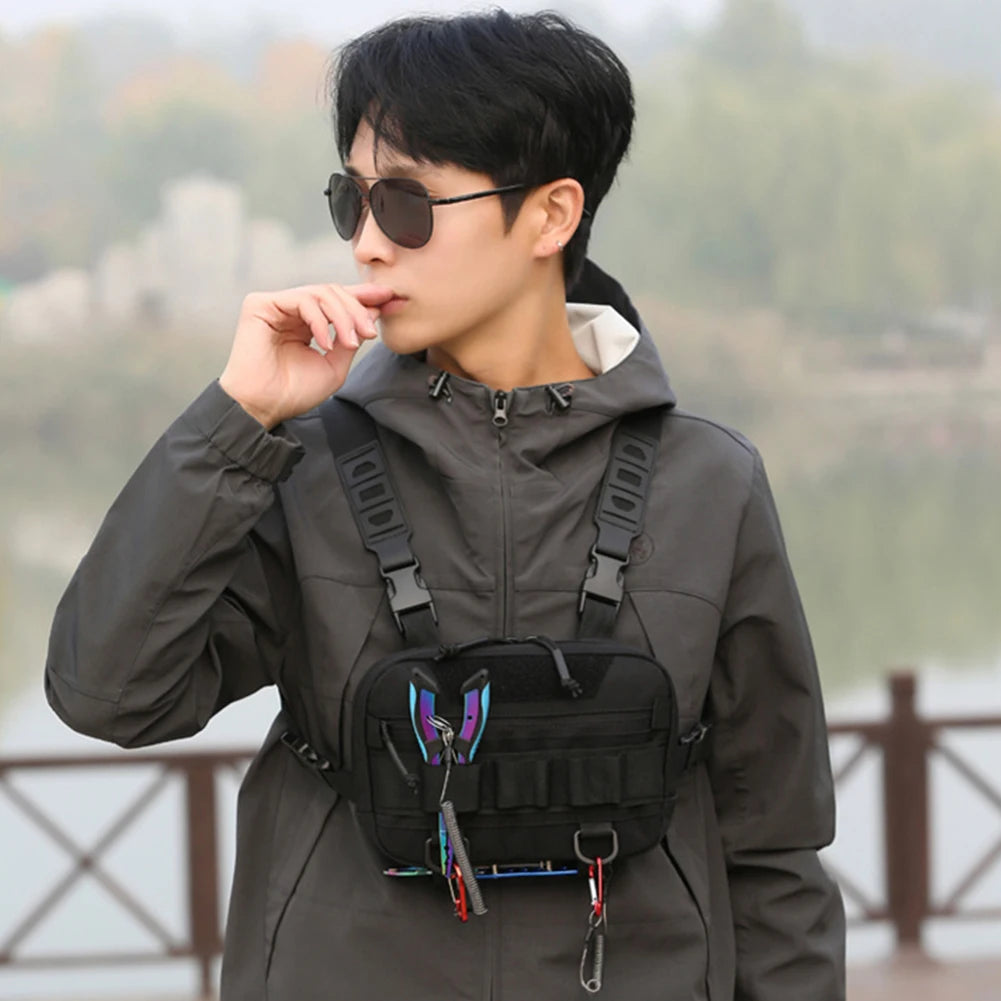 Fishing Tackle Bags Waist Fanny Pack Fishing Lures Line Box Utility Storage Accessories Outdoor Camping Shoulder Crossbody Bag