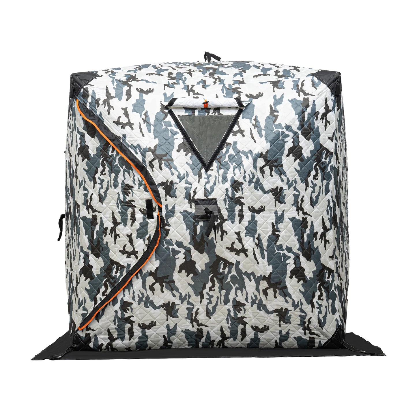 Ice Fishing Insulated Tent, 1-2 Person Shelter, Portable Thermal Tent with Built-In Storage, Warm & Windproof Camping Tent